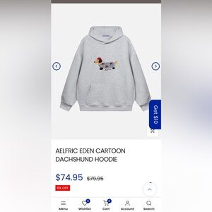 Aelfric Eden Cartoon Dachshund Hoodie